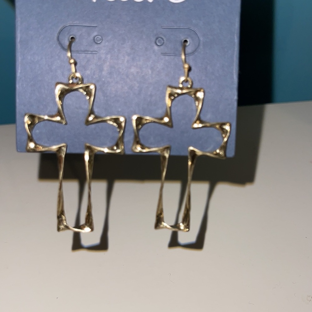 Cross Earrings - Picture 2 of 3
